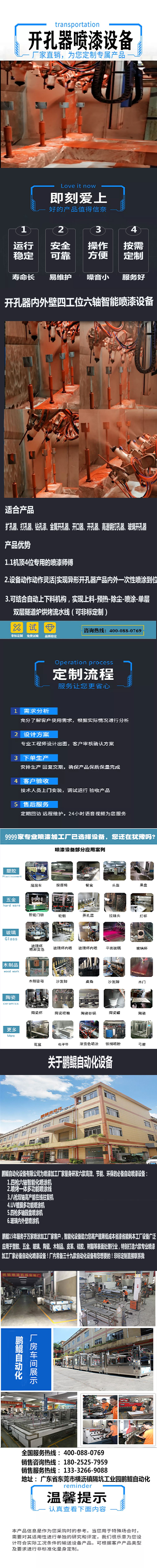 開孔器內(nèi)外壁四工位六軸智能噴漆設(shè)備