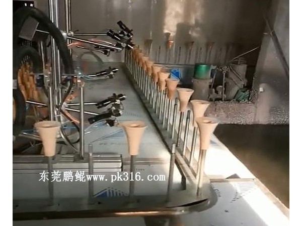 惠州龍門縣木制沙發(fā)腳噴涂線視頻播放！