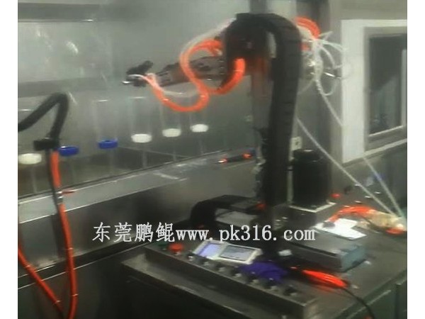 山東德州玻璃器皿自動噴涂機，自動抓取上下料