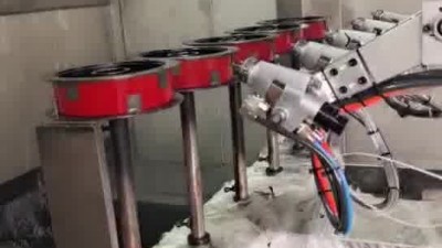 輪轂?zāi)_輪6軸4工位自動噴漆設(shè)備